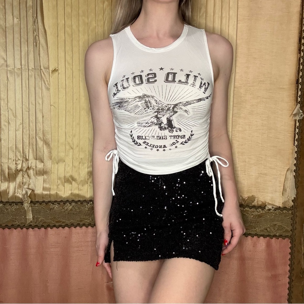 Wild Soul White Graphic Tank Top